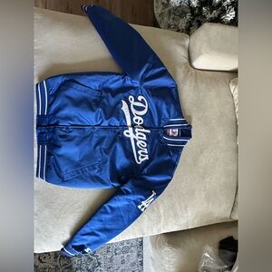 Blue Starter Satin Dodgers Jacket Size Large